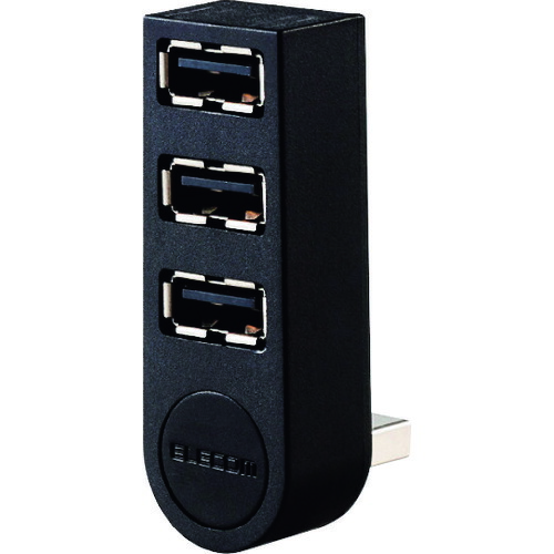 ELECOM 機能主義USBハブ U2H-TZ325BBK 直挿し3ポート ブラック 90個まとめ売り 90個 【まとめ売り商品】