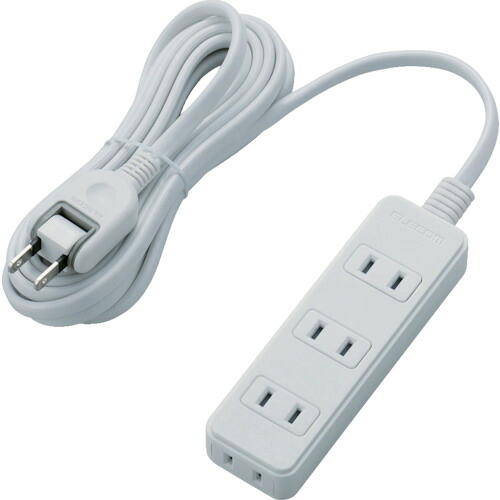 ELECOM スイングプラグタップ T-S02-2430WH 4個口 3m ホワイト 40個まとめ売り 40個 【まとめ売り商品】