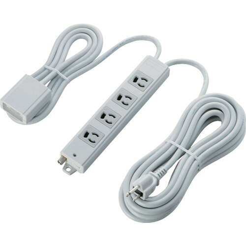 ELECOM RoHs標準尺度 T-WRMT3450LG/RS 抜け止め3P 4個口手元取り替えっこ 雷かばい立て 5m 薄墨色 10個まとめ売り 10個 【まとめ売り商いもの】
