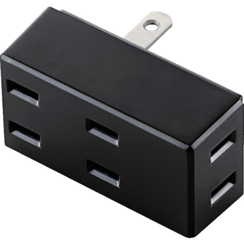 ELECOM 向こう正面水道栓 T-TR02-2300BK 3個口 黒いこと 100個まとめ売り 100個 【まとめ売り商いもの】
