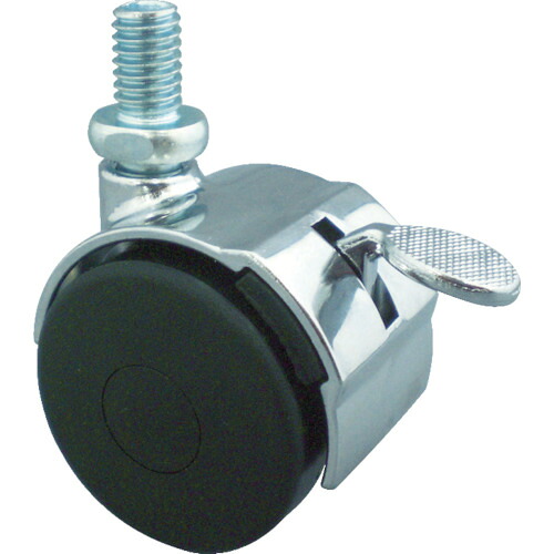 トゥーシン ねじ込み双輪キャスター WS50-BM8XP1.25 50径 自在ストッパー付 雄捩子M8X1.25 100個まとめ売り 100個 【まとめ売り商いもの】
