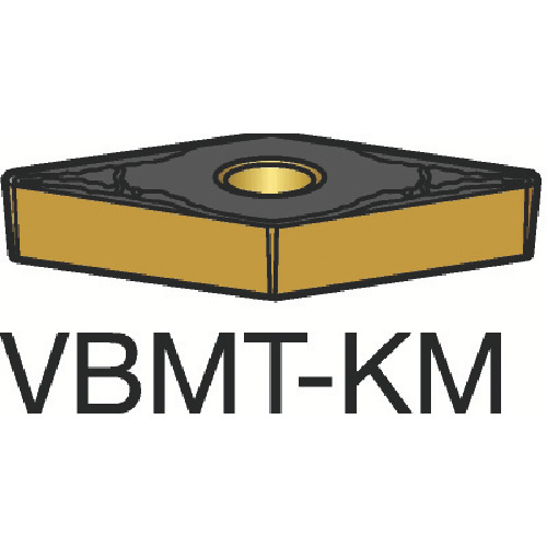 SANDVIK コロターン107 VBMT 16 04 08-KM 旋削用ポジチップ(120) H13A 10個まとめ売り 10個 【まとめ売り商品】|設備プロ王国 店