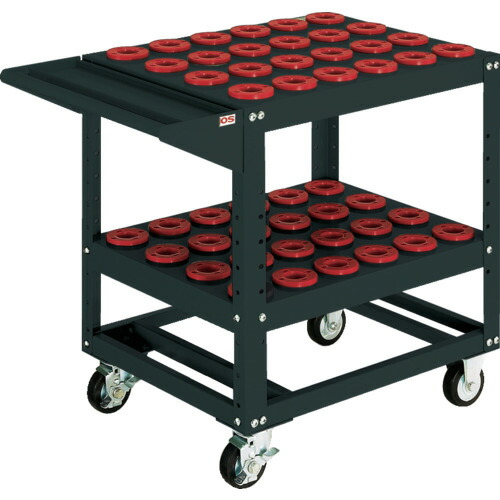 OS ツーリングワゴン WN3060-B 棚2段タイプ(ブラック)間口693mm 奥行550mm 高さ790mm NT30・BT30用