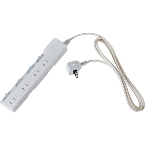 ELPA コード付タップ WLK-42B(W) 耐雷SW付タップ(ブレーカー) 4個口2M 25個まとめ売り 25個 【まとめ売り商品】