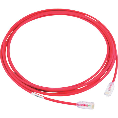 PANDUIT カテゴリ6A細径パッチコード UTP28X5MRD 5m 赤 UTP28X5MRD 10本まとめ売り 10本 【まとめ売り商品】｜設備プロ王国　店