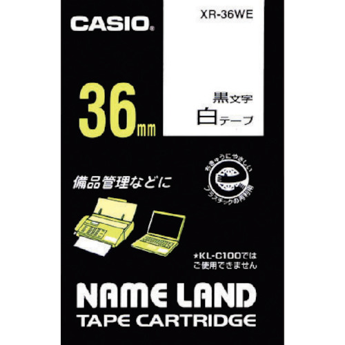 カシオ 【純正】 XR-36WE ネームランド用テープカートリッジ 粘着タイプ 36mm 10個まとめ売り 10個 【まとめ売り商品】