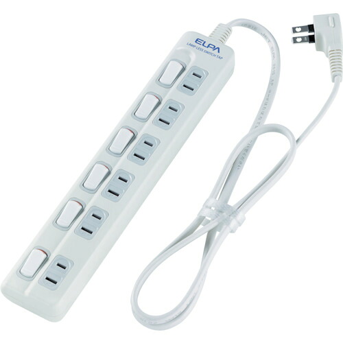ELPA 事務室用水道栓 WLS-610EB-W ランプレススイッチ付印字機 6個口 1m 20個まとめ売り 20個 【まとめ売り商いもの】