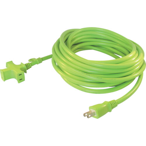 正和電工 トライアングルマルチタップ VCTM-10GN 125V－15A 10m 緑 20本まとめ売り 20本 【まとめ売り商品】