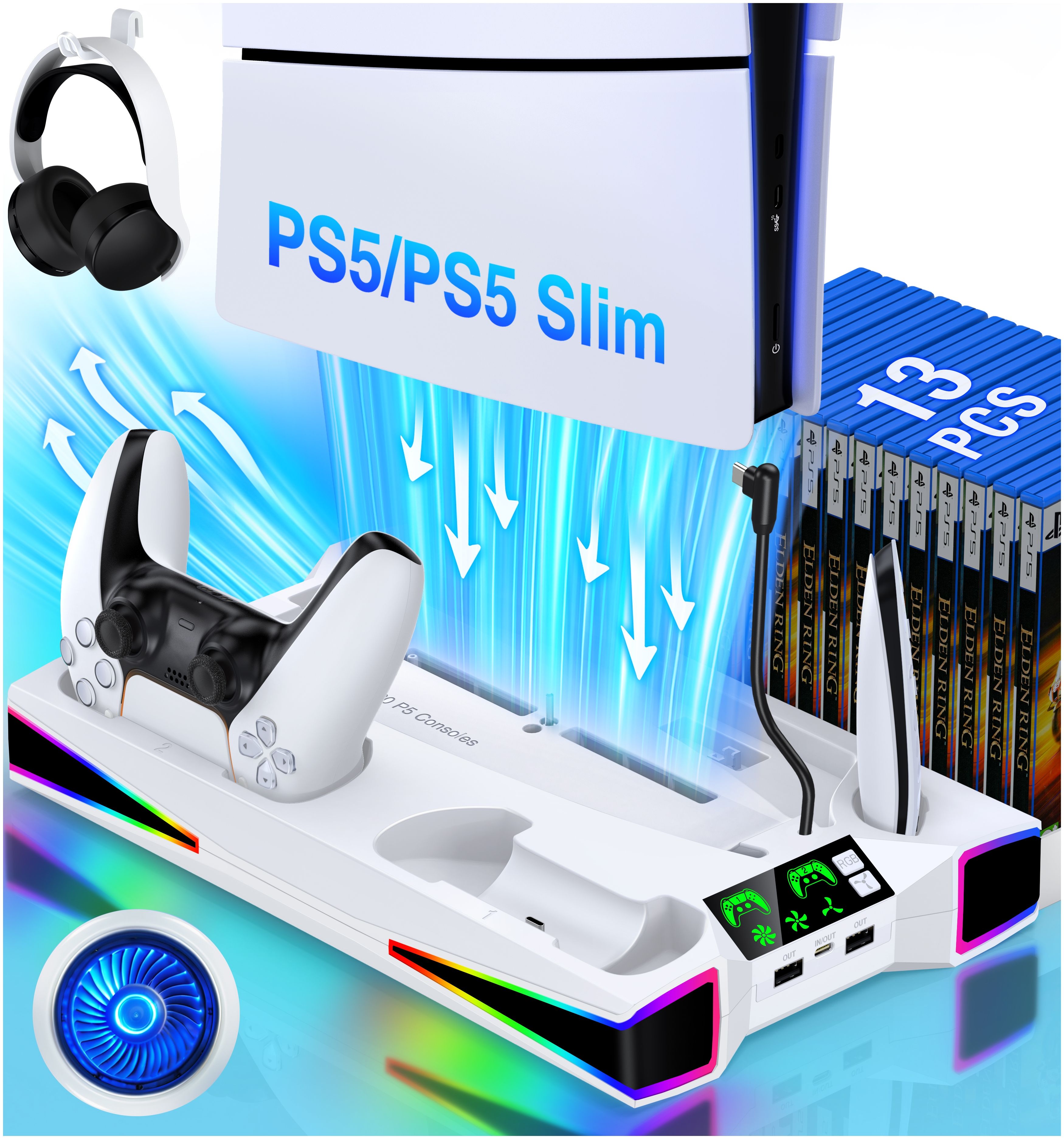 楽天市場】【300円クーポン配布中】PS5/PS5 slim/PS5 pro対応 冷却 