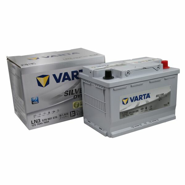 楽天市場】VARTA バッテリー LN3 570-901-076 E39 Silver Dynamic AGM