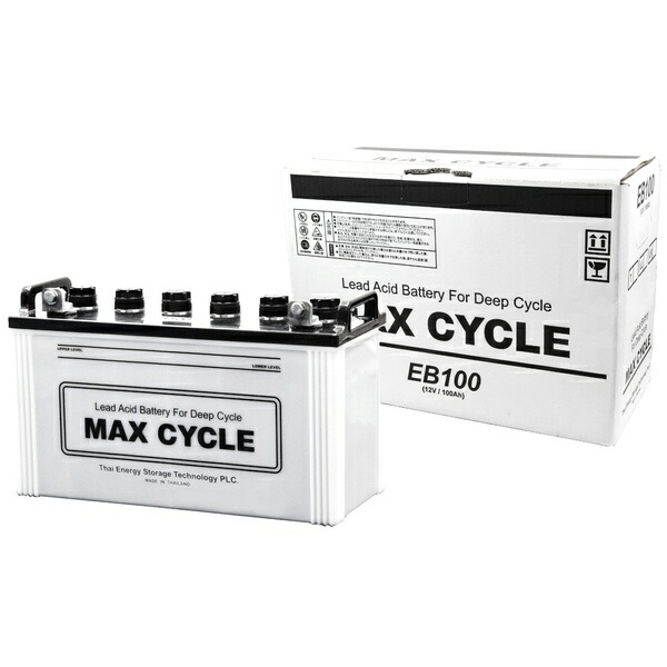 EB-100-LR EBバッテリー MAX CYCLE サイクルサービス用(電動カート他) LR端子