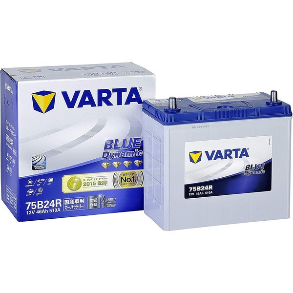 ＶＡＲＴＡ バルタ75B24R-VARTAブルーダイナミック充電制御車対応カーバッテリー　大容量・長寿命バッテリー主な互換：46B24R/50B24R/55B24R/60B24R/65B24R/70B24R/75B24R｜SPHKKショップ店