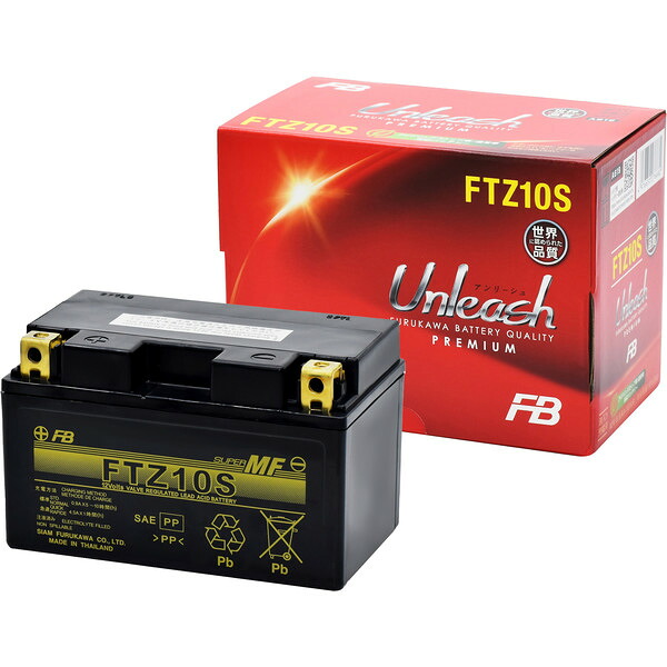 古河電池 FURUKAWA BATTERY バイク用バッテリー液入充電済み FTZ10S 主な互換品番： YTZ10S・DTZ10S・GEL10ZS・RBTZ10S-N