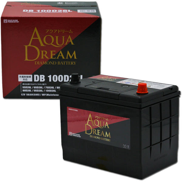 AQUA DREAM アクアドリーム DB-100D26L 国産車用　充電制御車対応バッテリー　DIAMOND　BATTERY　(主な互換品番：80D26L/85D26L/90D26L/95D26L)　メンテナンスフリータイプ