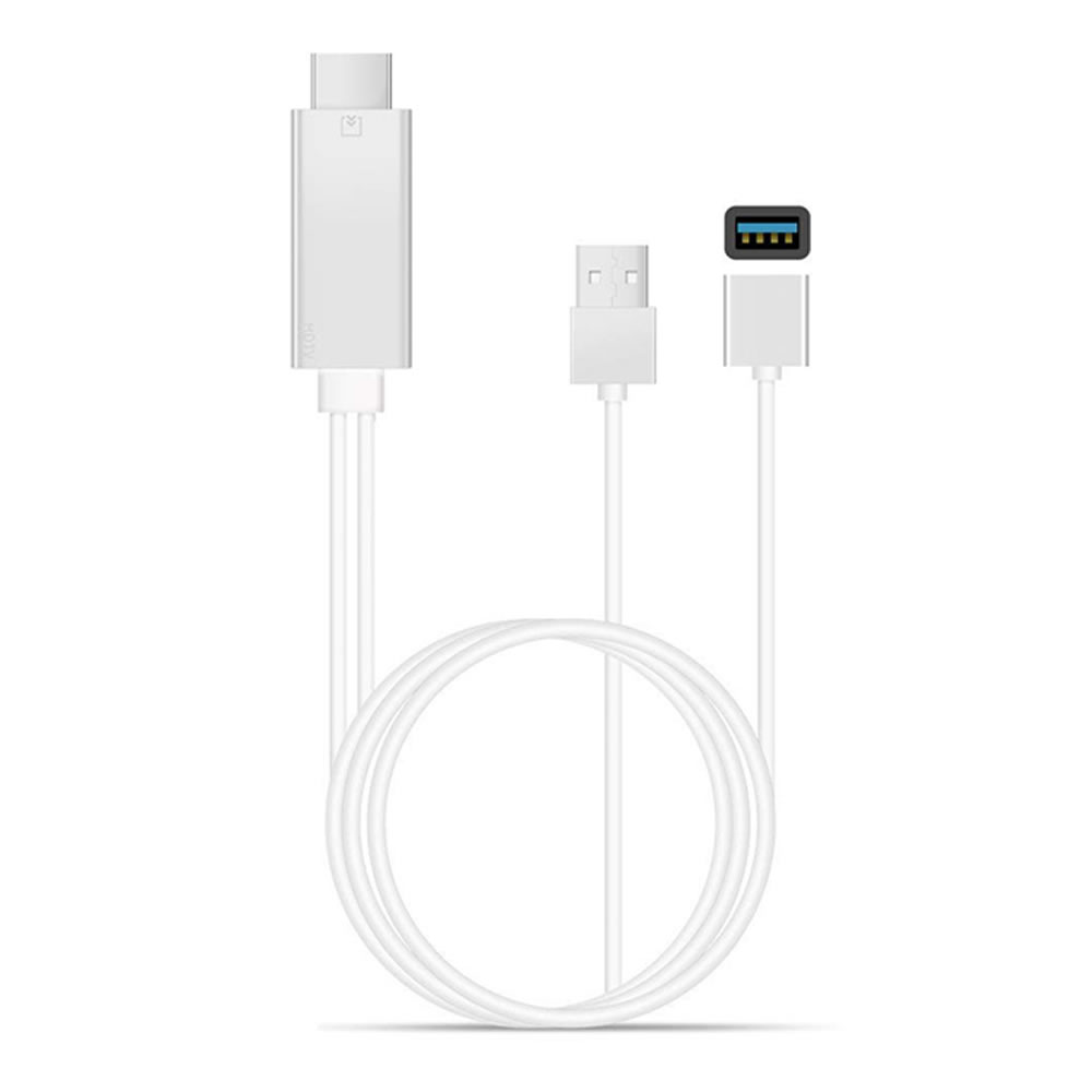 Android Iphoneの画面をテレビに映す 汎用 ミラーリング Hdmi ビデオ アダプター 代引不可 タイプc Tecc Miacable02 大注目 メール便発送 Tv Usb コンバーター