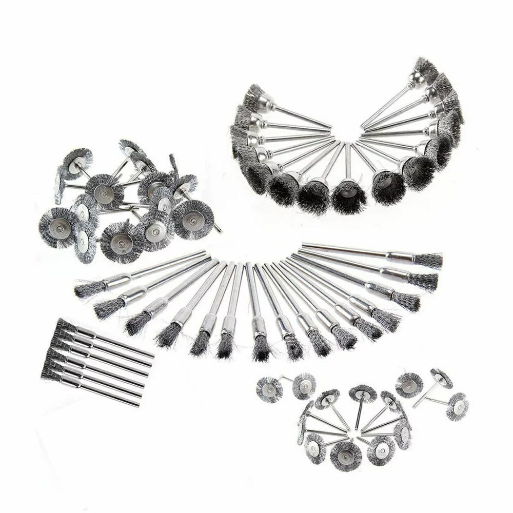 歯ブラシ ♡ 海外製 ４本セット E-Value 六角軸 ワイヤーブラシセット 3PCS カップブラシ