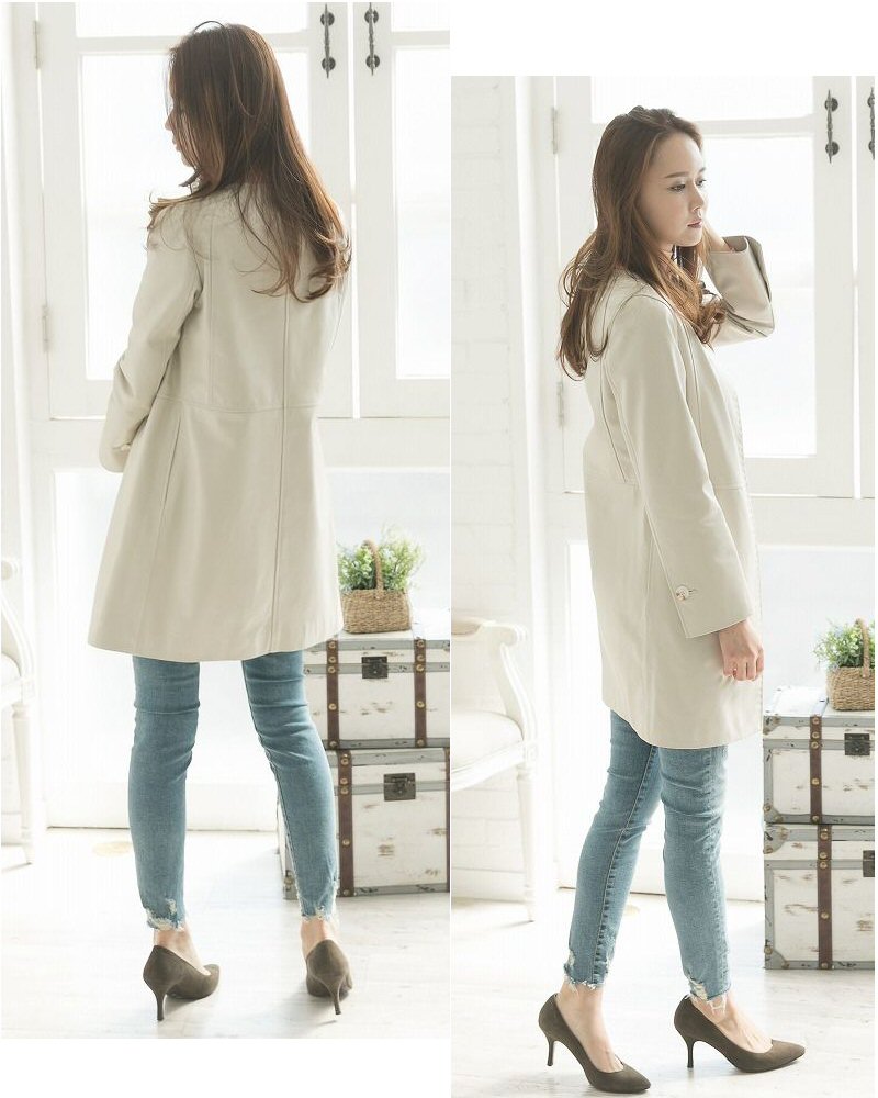 トレンチコート レディース レザーコート ロングコート ラム本革 ラム革コート ロングコート トレンチコート レザーコート レディース ファッション ノーカラー イタリアンレザー 05p03dec16 Painfreepainrelief Com