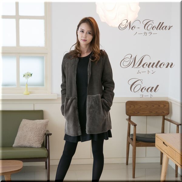 スペイン製リアル羊革ムートン‪コート ムートンコート 羊革 スペイン製 リアルムートン | Shop at