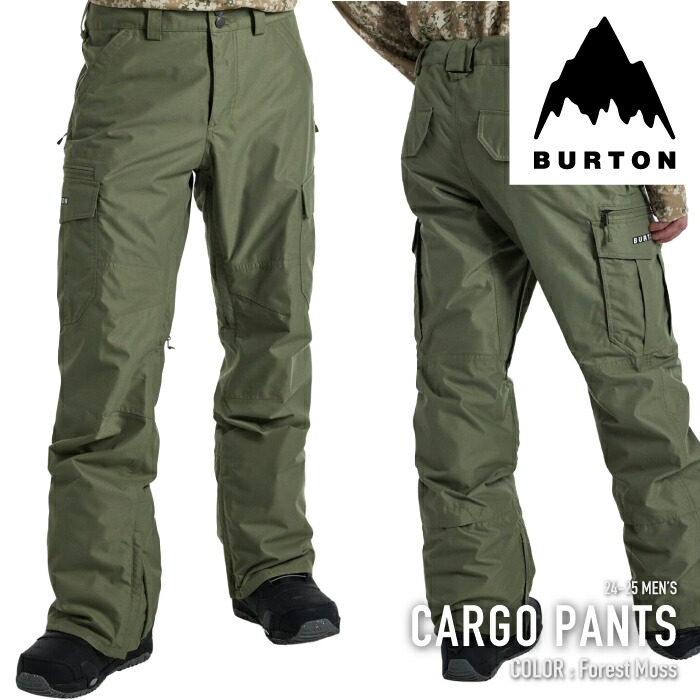 レビューでクーポン★[日本正規品] スノーボード ウェア パンツ バートン 2025 BURTON Men's CARGO 2L PANTS Forest Moss メンズ 24-25｜SEVEN STARS