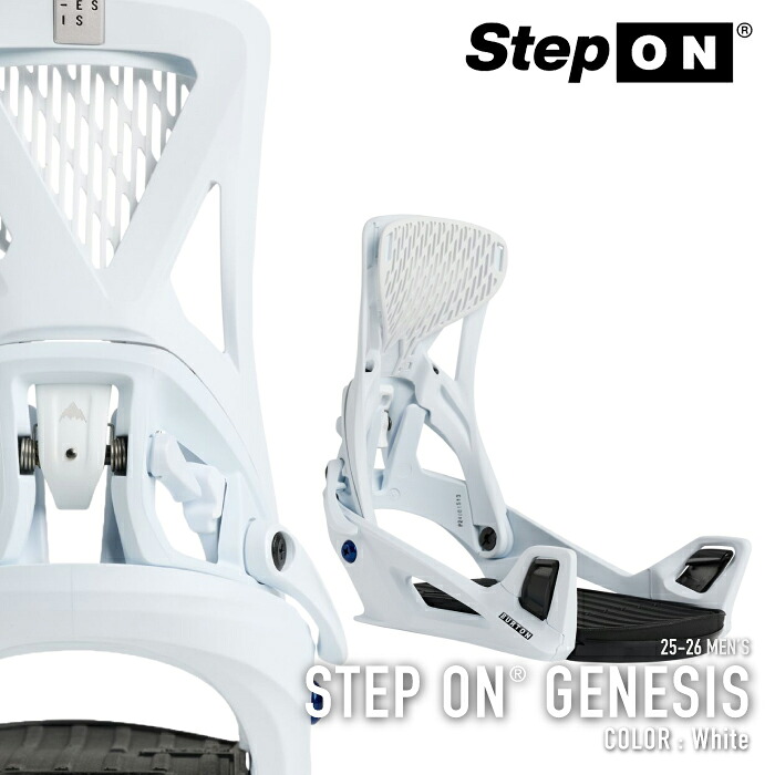 レビューでクーポン★[日本正規品] スノーボード ビンディング バートン BURTON MEN'S STEP ON GENESIS White ステップオン ジェネシス バインディング メンズ 25-26