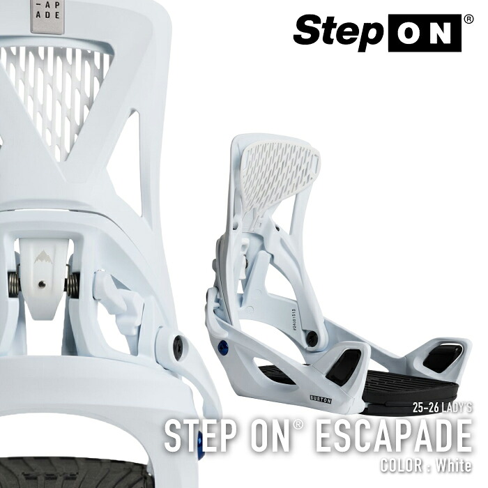 レビューでクーポン★[日本正規品] スノーボード ビンディング バートン BURTON WOMEN'S STEP ON ESCAPADE White ステップオン エスカペイド バインディング レディース 25-26