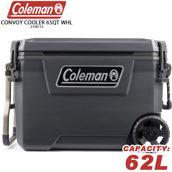 99 以上節約 コールマン クーラーボックス Coleman Convoy Cooler 65qt Whl 62l Desert Black コンボイ 大型 キャンプ アウトドア q 釣り 部活 スポーツ Fucoa Cl