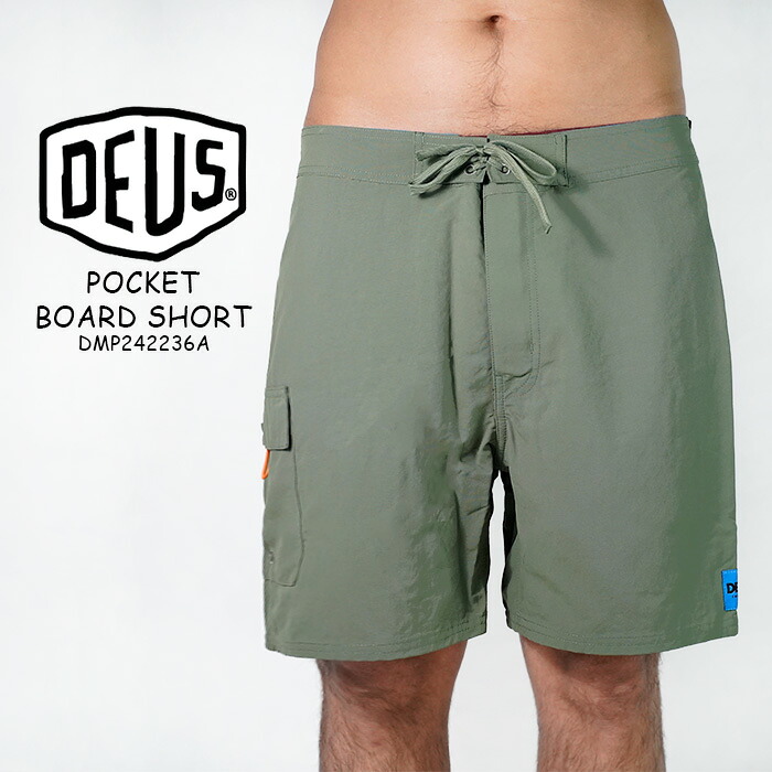 デウスエクスマキナ サーフパンツ Deus Ex Machina POCKET BOARD SHORT DMP242236A Clover クローバー ショーツ サーフショーツ 短パン ハーフパンツ 海パン 海水浴 プール サーフィン メンズ 男性｜SEVEN STARS