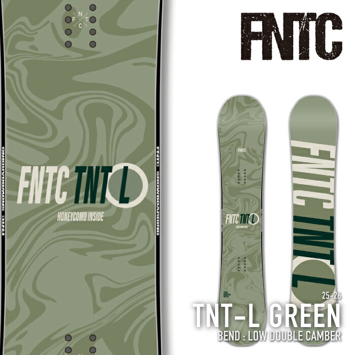 レビューでクーポン★[日本正規品] スノーボード 板 エフエヌティシー FNTC TNT L Green ティーエヌティー エル メンズ レディース 25-26