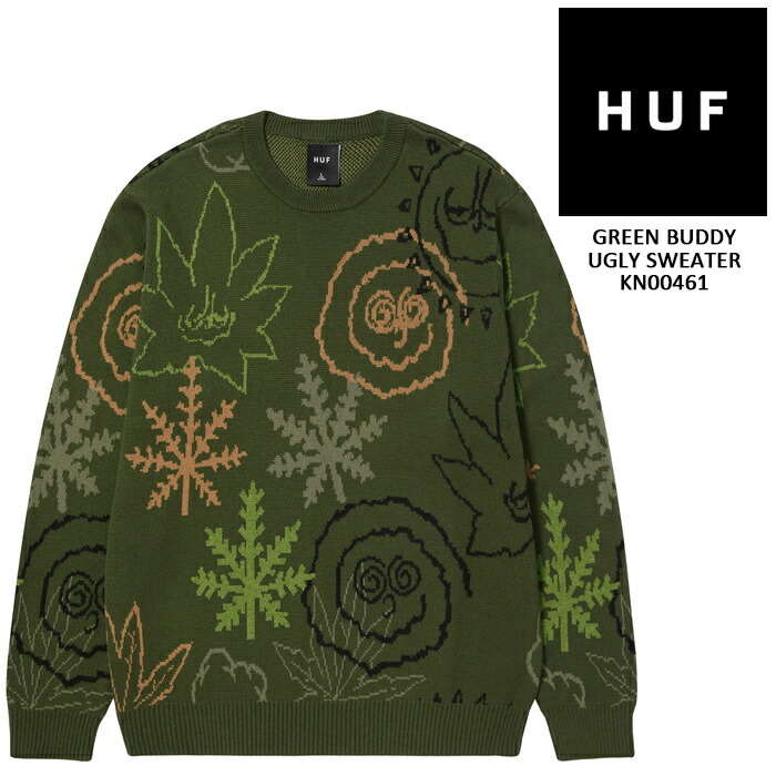楽天市場】レビューでクーポン☆ハフ セーター 長袖ニット HUF GREEN
