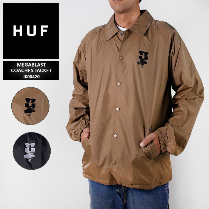 HUF ハフ　裏ボア　コーチジャケット　　　ナイロンジャケット　XL HUF ハフ コーチジャケット アウター メンズ ストリート