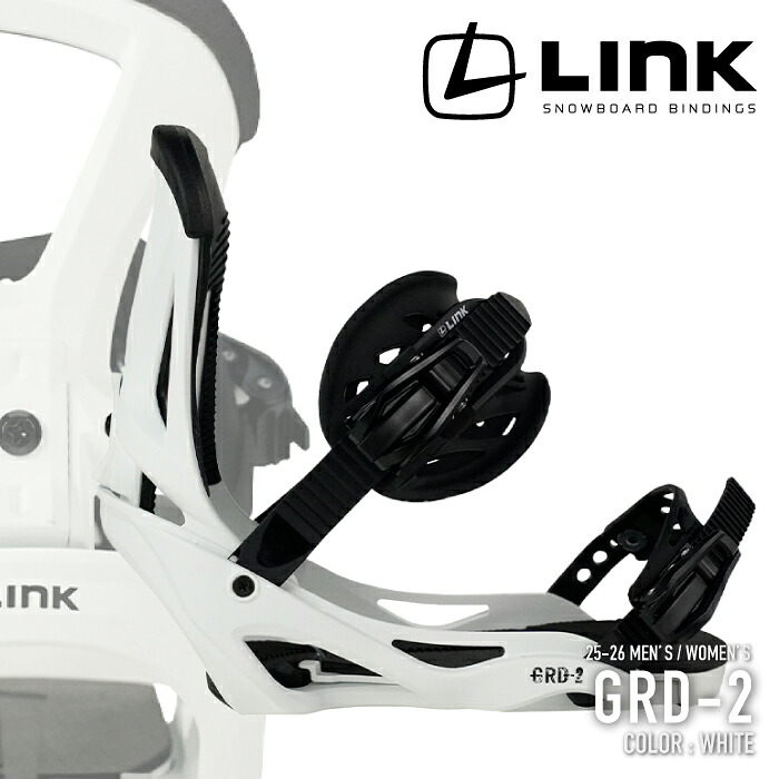 レビューでクーポン★[日本正規品] スノーボード バインディング リンク LINK GRD-2 White ビンディング メンズ レディース 25-26