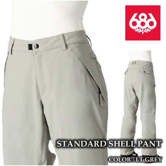 レビューでクーポン★[日本正規品] スノーボード ウェア パンツ シックスエイトシックス 2025 686 STANDARD SHELL PANT Lt Grey レディース 24-25
