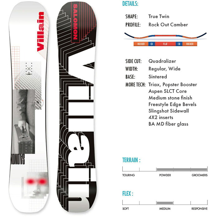 祝 開店 日本正規品 対象商品とsetでお得 スノーボード 板 ボード サロモン ヴィレイン ヴィラン 21 Salomon The Villain スノボー 21 男性 メンズ おしゃれ かわいい かっこいい おすすめ オススメ 人気 ブランド 中級者 フリーラン パーク パイプ ツイン やわ硬