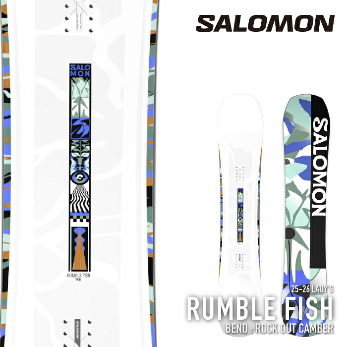 レビューでクーポン★[日本正規品] スノーボード 板 サロモン SALOMON RUMBLE FISH ランブル フィッシュ レディース 25-26