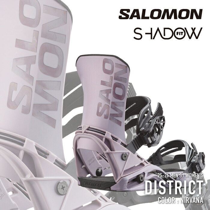 レビューでクーポン★[日本正規品] スノーボード ビンディング サロモン SALOMON DISTRICT Nirvana ディストリクト バインディング メンズ レディース 25-26 21,199円
