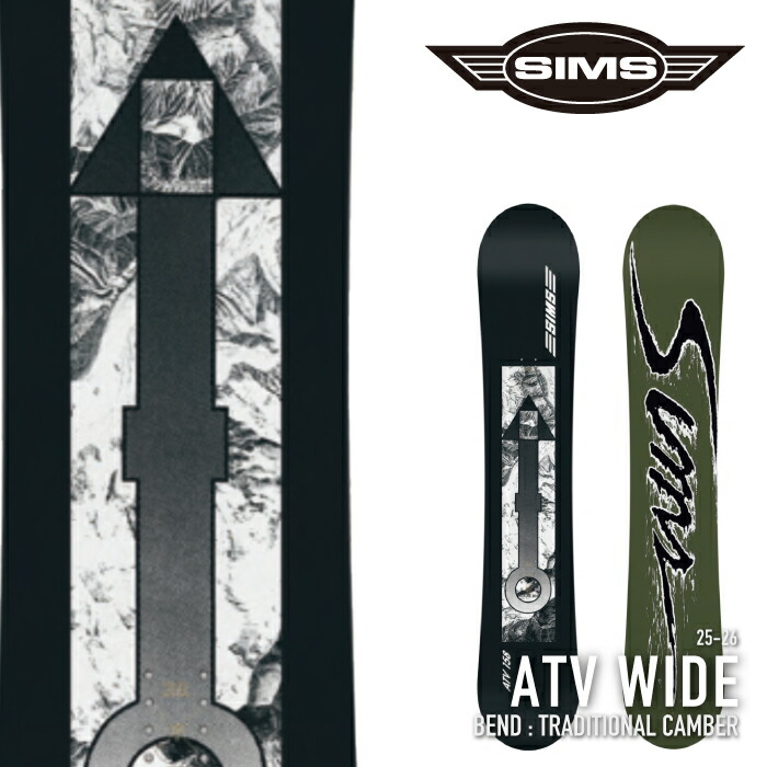 楽天市場】24-25 SIMS シムス スノーボード 板 ATV エーティーブイ