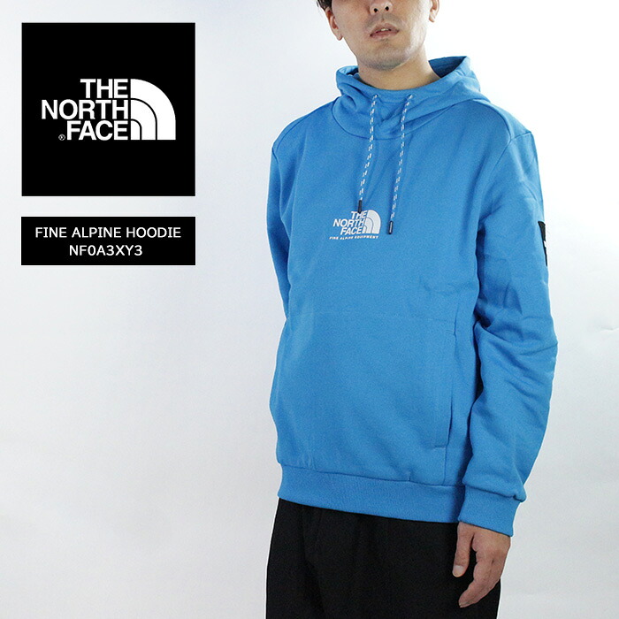 レビューでクーポン★ノースフェイス フーディー パーカー THE NORTH FACE FINE ALPINE HOODIE NF0A3XY3 Acoustic Blue プルオーバー スウェット 秋冬 メンズ 男性 アウトドア｜SEVEN STARS