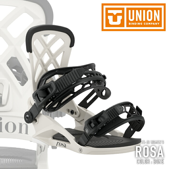 レビューでクーポン★[日本正規品] スノーボード ビンディング ユニオン UNION ROSA Bone ローサ バインディング レディース 25-26