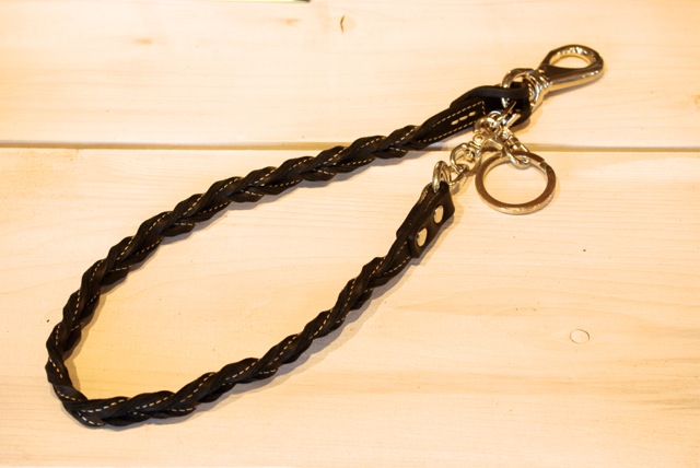 LAST CROPS ラストクロップス　レザー　編み込み　ウォレットロープ　黒 LAST CROPS ラストクロップス レザー 編み込み ウォレットロープ