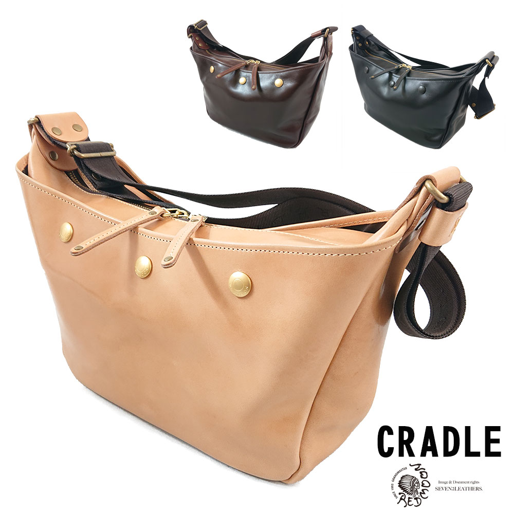 品質満点 レビューで無料メンテナンス Redmoon レッドムーン ショルダーバッグ レザー ブランド メンズ レディース 斜めがけ 大人 大きい 本革 牛革 全3色 Cradle メンズ レディース ブランド プレゼント 店頭受取対応商品 国産レザー専門店 Seven2