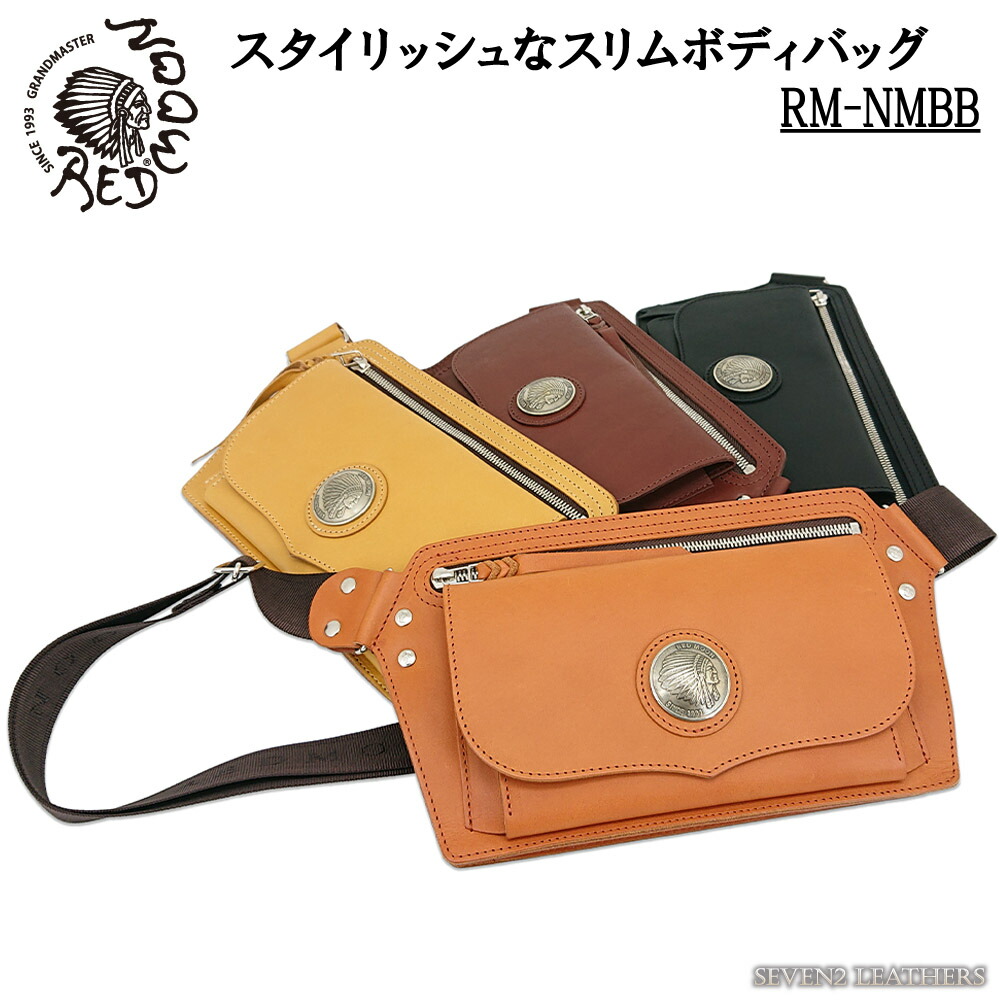 REDMOON レッドムーン ボディバッグ スリム ショルダーバッグ ワンショルダー カバン レザーバッグ 38mmコンチョ 本革 RM-NMBB 39,325円
