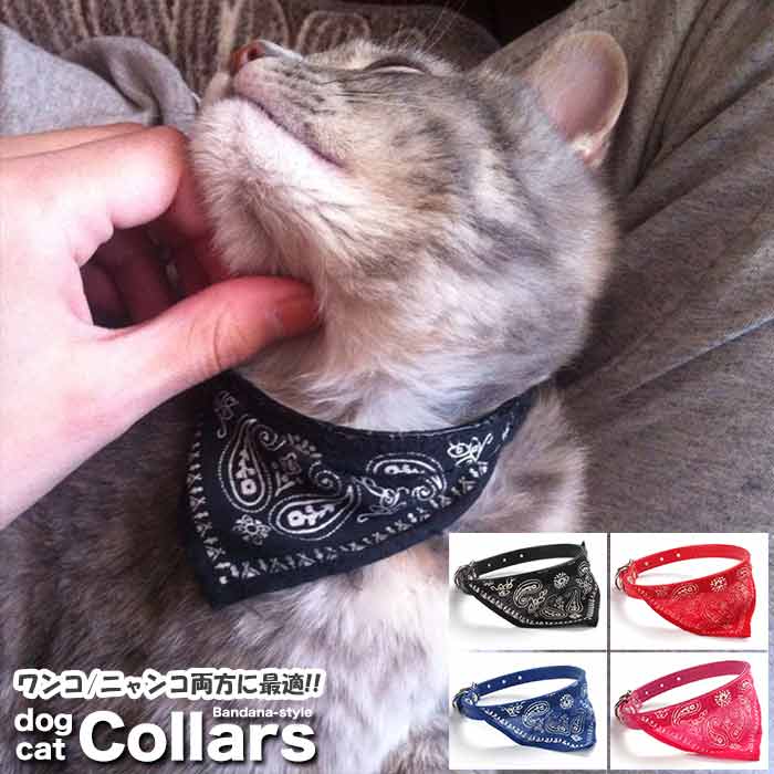犬 猫 首輪 バンダナ スタイル ペット 服 キャット ドッグ ベイズリー スカーフ ペットグッズ h0098｜セブンブリッジ