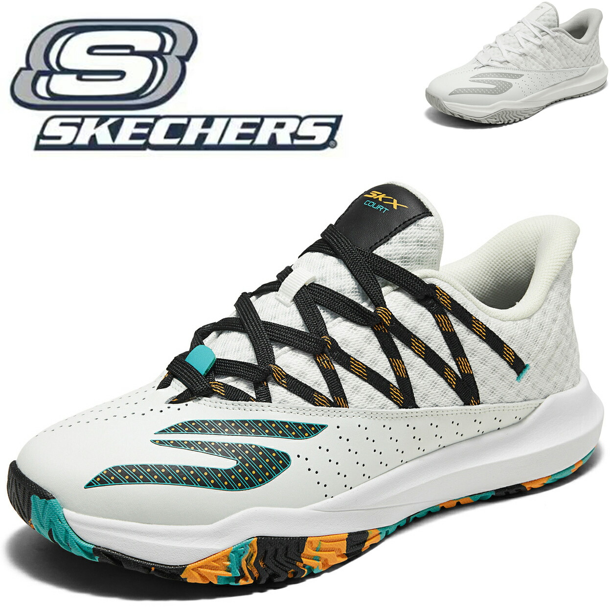 【クーポン配布中】スケッチャーズ テニスシューズ メンズ コートシューズ SKECHERS 幅広 軽量 滑りにくい 新作 ワイド 大きいサイズ 春 夏 人気 ブランド スポーツスニーカー ウォーキングシューズ 歩きやすい おすすめ 50代 父の日 敬老の日 MODERN COMFORT 246110C|sevencat店
