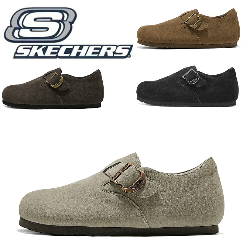 スケッチャーズ SKECHERS スリッポン レディース メンズ 正規品 人気 ブランド 歩きやすい 疲れない 幅広 軽量 滑りにくい クッション性 高反発ソール モンクストラップ サボ風 ルームサンダル ビルケン風 室内外兼用 春 秋 新作 おしゃれ skechers MODERN COMFORT 159018|sevencat店