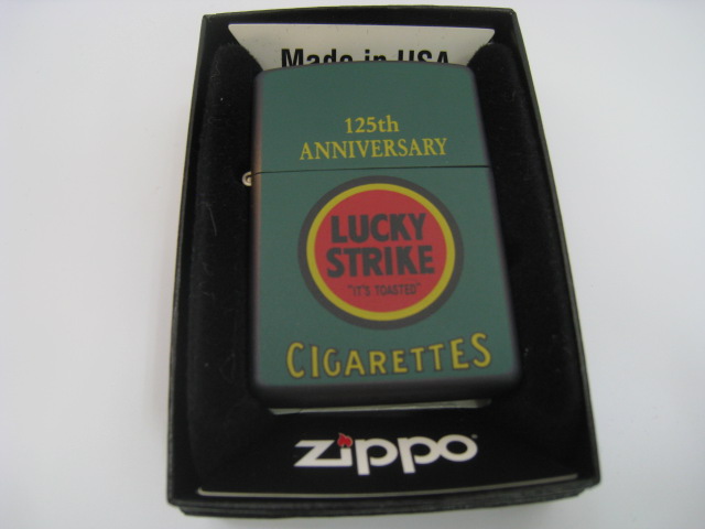 楽天市場 新品 1997年製 平成9年 Zippo ジッポー Lucky Strike ラッキーストライク125th オイルライター グリーン タバコ 煙草 セブンヘブンストア