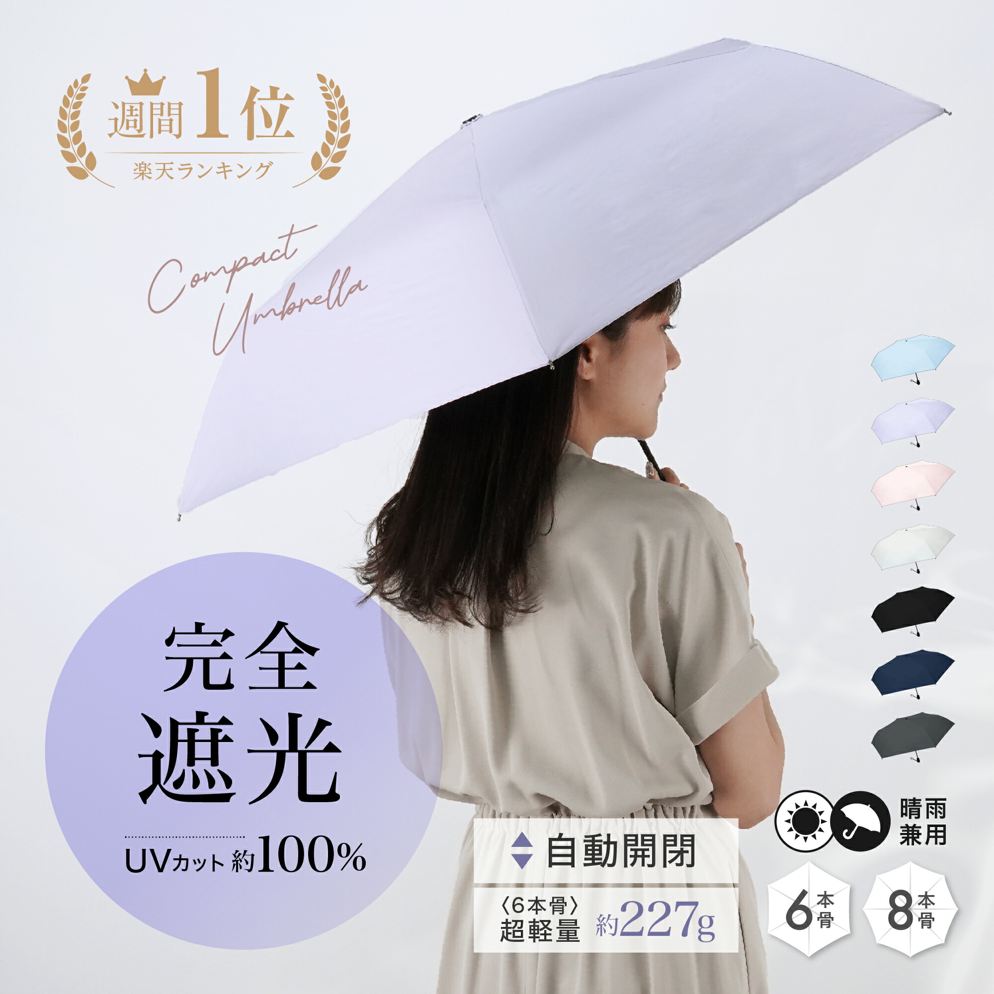楽天市場】☆限定最大15％OFF☆ 自動開閉 日傘 折りたたみ
