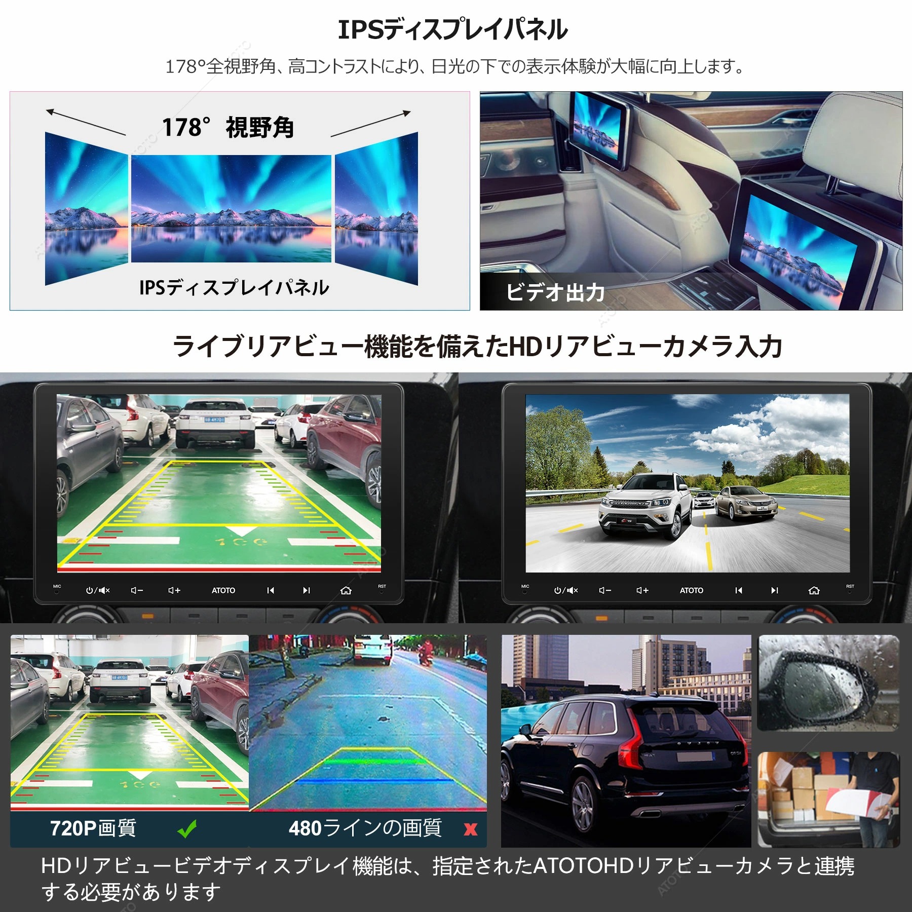 １位 Atoto 2din Android Bluetooth A6 Carplay みちびき対応 オーディオ一 カーナビ カーナビゲーション カー製品 タッチスクリーン ナビ ナビゲーション ハンズフリー 最新型カーナビ 父の日 車載カーナビ 割引購入 A6