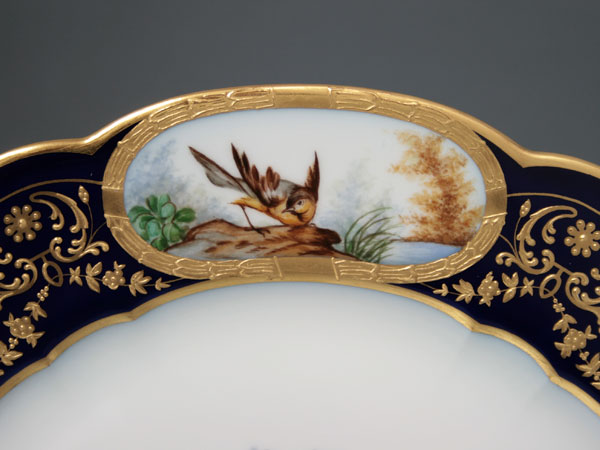 セーブル 飾り皿 カラーパレット 色見本 4色のセーブルブルー フランス製 Sevres