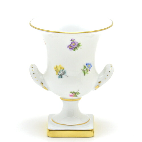 ヘレンド MF ミルフルール 1,000の花 06437 花瓶 台座付きアンピールベース (S) 洋食器 陶磁器 HEREND ハンガリー｜ブルーアンプルール