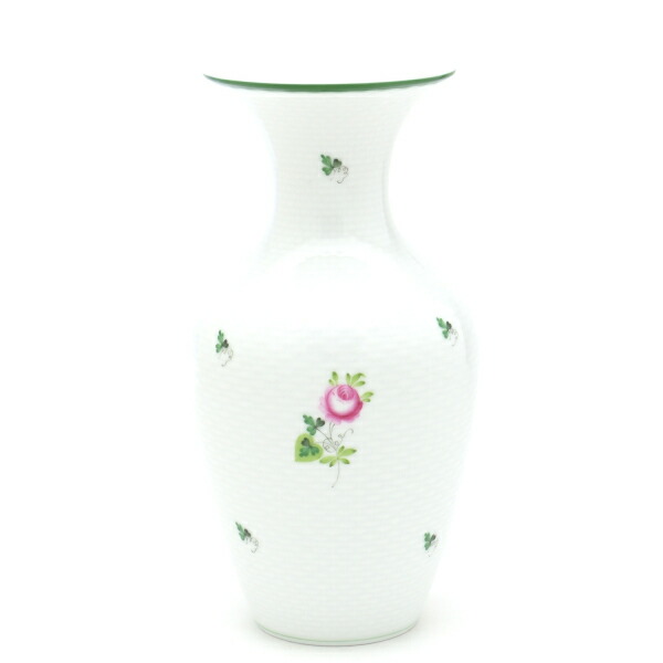 ヘレンド　ウィーンの薔薇陶器製花瓶 大型　セール！ ヘレンド ウィーンのバラ シンプル ウォールベース 16cm 壁掛け